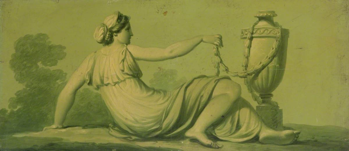Una donna sdraiata con un'urna - National Trust